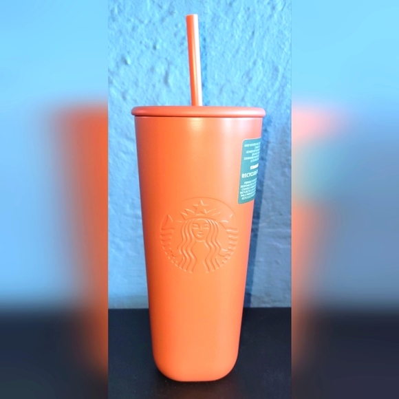 Starbucks Other - NWT Starbucks 2024 Recycled SS Terracotta Brown/Orange Triangle 16oz Tumbler